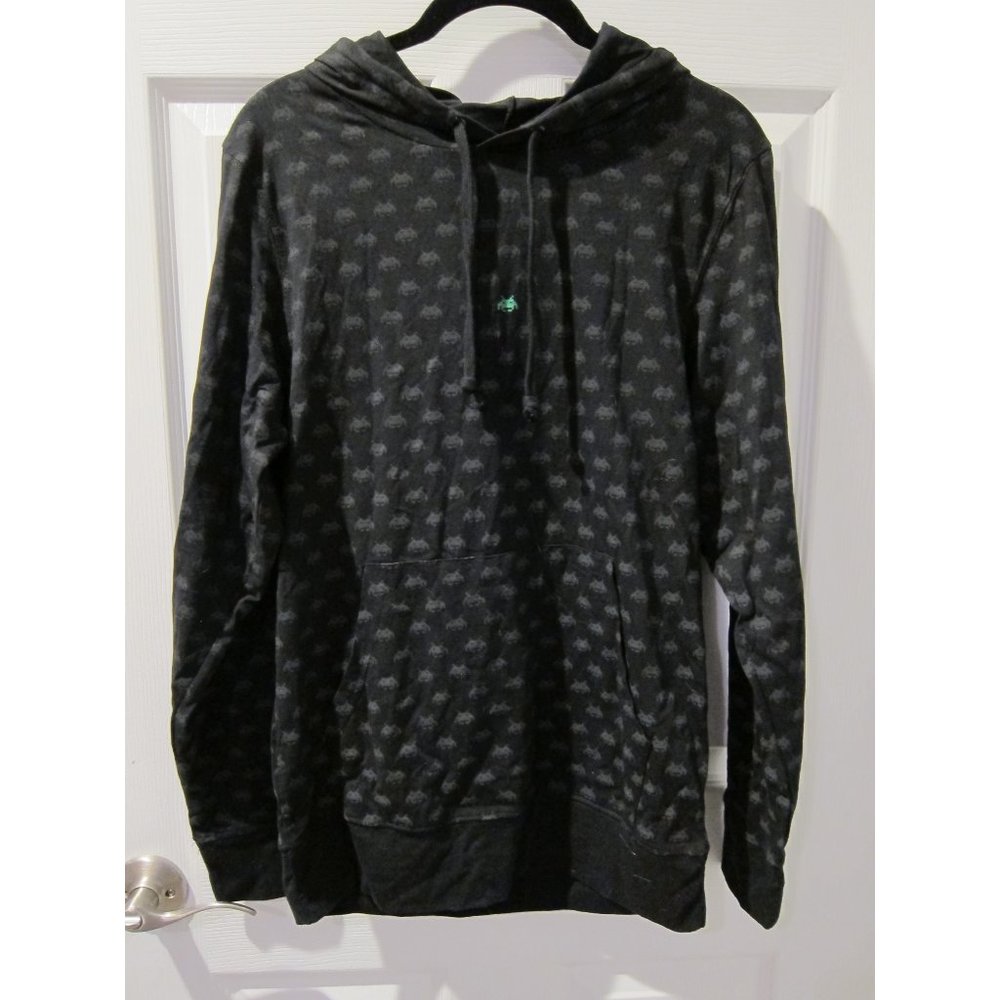 Loot Crate Space Invaders Hooded Shirt NWOT